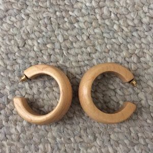 Wooden hoop earrings